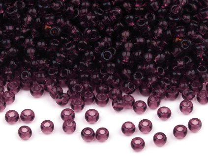 Rokajl Preciosa 10/0 - 2,3 mm lesklé (Balení 20 g, Varianta 90090 červená karmínová transparent)