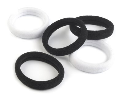 Gumičky do vlasů (Balení 24 ks, Varianta černobílý mix)