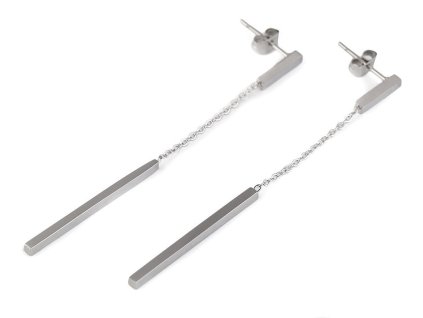 Náušnice s řetízkem z nerezové oceli (Balení 1 pár, Varianta 1 stříbrná)