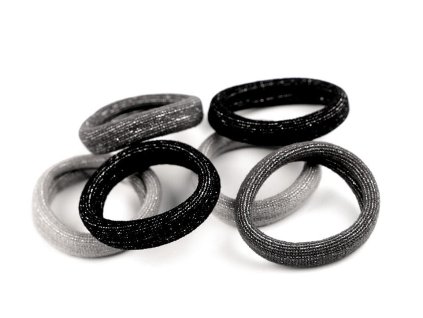 Gumičky do vlasů s lurexem (Balení 1 karta, Varianta 1 mix pudrová)