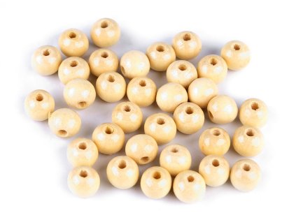 Dřevěné korálky Ø10 mm (Balení 20 g, Varianta 1 přírodní sv.)