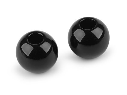 Plastové voskové korále Ø30 mm (Balení 2 ks, Varianta 2 (F75) černá)