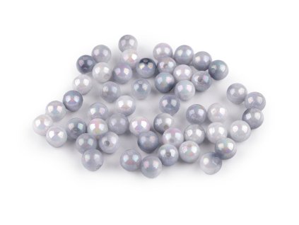 Plastové korálky s mermaid efektem Ø8 mm (Balení 20 g, Varianta 1 krémová světlá)