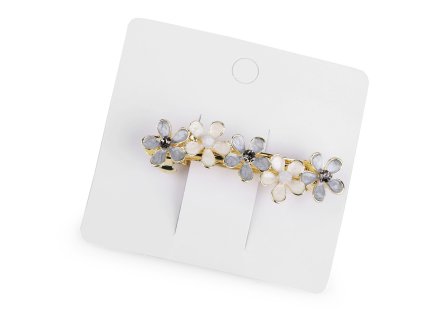 Francouzská spona do vlasů motýl, květ (Balení 1 ks, Varianta 1 pudrová motýl)