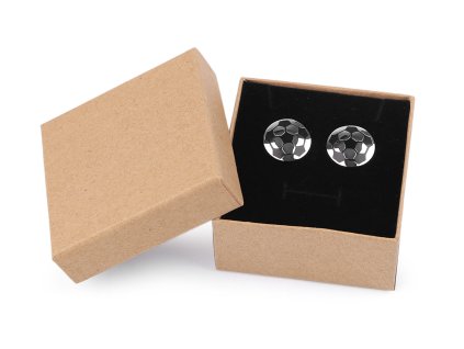 Manžetové knoflíky v dárkové krabičce (Balení 1 krab., Varianta 1 platina fotbalový míč)