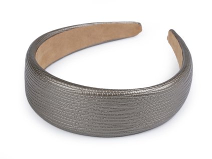 Široká čelenka do vlasů (Balení 1 ks, Varianta 1 béžová tm. metalic)