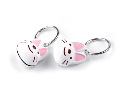 Přívěsek s rolničkou zvířátka, dýně (Balení 2 ks, Varianta 1 bílá králík)