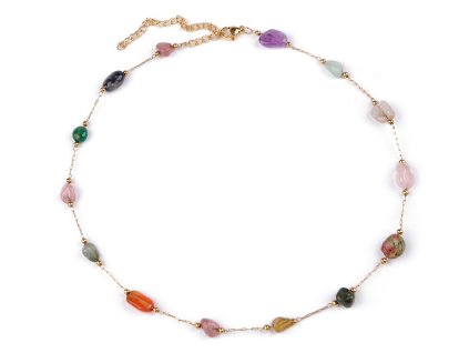 Náhrdelník z nerezové oceli (Balení 1 ks, Varianta multikolor zlatá)