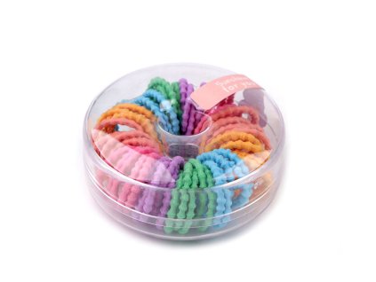 Gumičky do vlasů v boxu donut (Balení 1 krab., Varianta 1 mix)