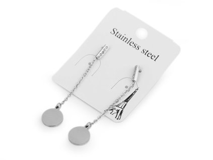 Náušnice z nerezové oceli s broušenými kamínky (Balení 1 pár, Varianta 1 stříbrná)