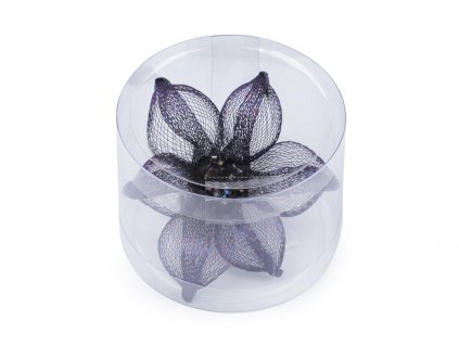 Brož kovová s broušenými kamínky Ø7,5 cm (Balení 1 ks, Varianta 1 bordó)