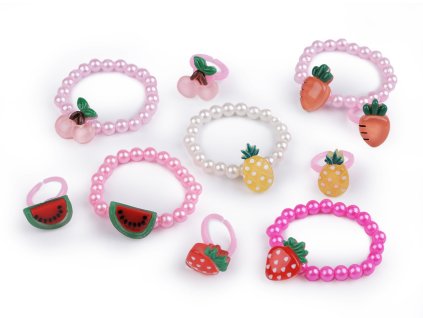 Dětský náramek a prstýnek sada (Balení 1 sada)