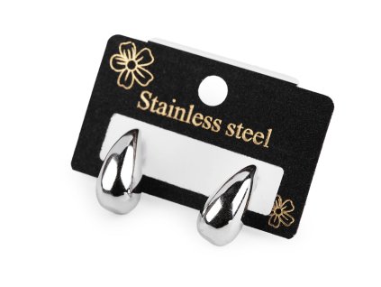 Náušnice z nerezové oceli kapky (Balení 1 pár, Varianta 1 stříbrná)