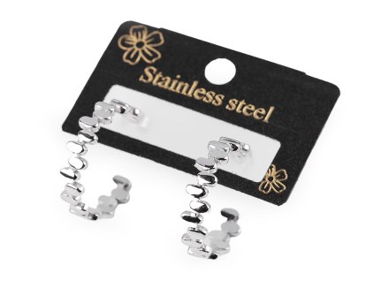 Náušnice z nerezové oceli kruhy (Balení 1 pár, Varianta 1 stříbrná)