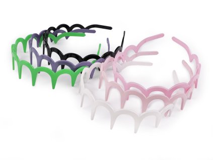 Plastová čelenka do vlasů (Balení 1 ks, Varianta 1 bílá)