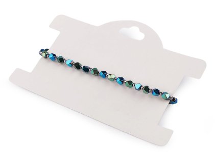 Náramek pružný hematitový (Balení 1 ks, Varianta 1 stříbrná zlatá)