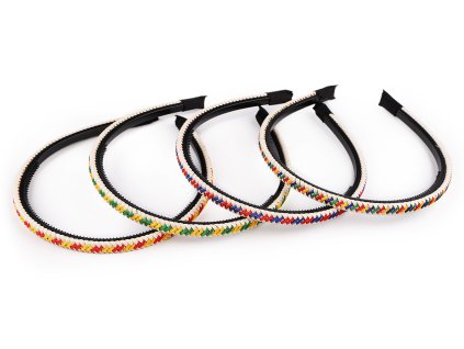 Čelenka do vlasů proplétaná (Balení 1 ks, Varianta 1 červená žlutá)