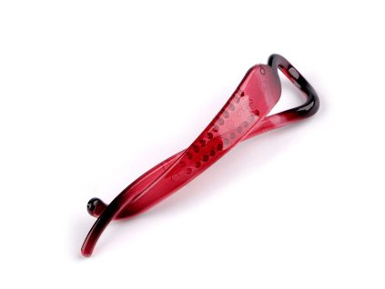 Velká spona do vlasů se zoubky (Balení 1 ks, Varianta 1 červená tm. transparent)