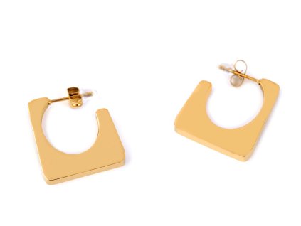 Náušnice z nerezové oceli (Balení 1 pár, Varianta zlatá)
