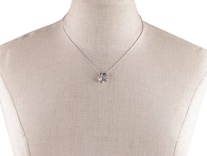 Náhrdelník z nerezové oceli s broušenými kamínky (Balení 1 ks, Varianta rose)