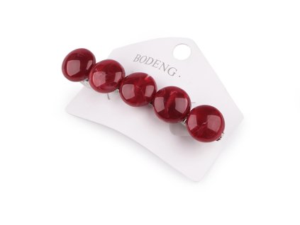 Francouzská spona do vlasů (Balení 1 ks, Varianta 1 červená)