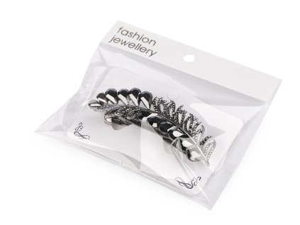 Francouzská spona do vlasů s broušenými kamínky (Balení 1 ks, Varianta black diamond)