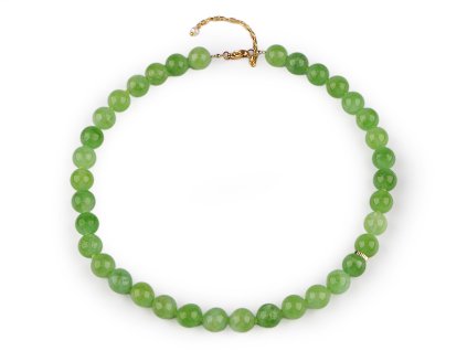 Náhrdelník z minerálů se zapínáním z nerezové oceli (Balení 1 ks, Varianta 1 prehnit)