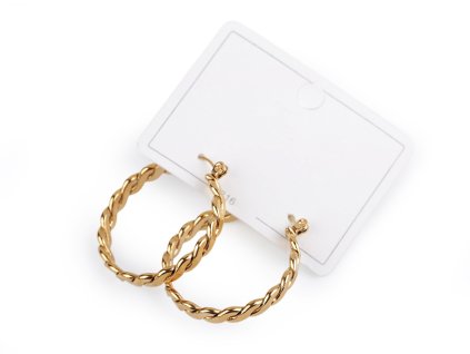 Náušnice z nerezové oceli splétané kruhy (Balení 1 pár, Varianta 1 stříbrná)