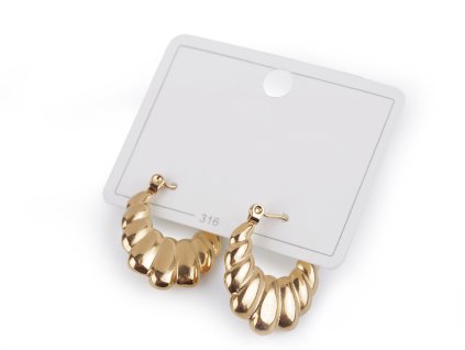 Náušnice z nerezové oceli (Balení 1 pár, Varianta zlatá)