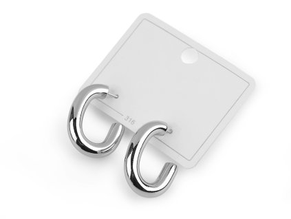 Náušnice z nerezové oceli (Balení 1 pár, Varianta stříbrná)