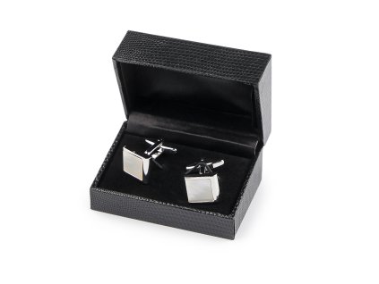 Perleťové manžetové knoflíky v krabičce (Balení 1 krab., Varianta 1 stříbrná perleť)