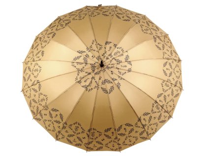 Dámský vystřelovací deštník větvičky a květy (Balení 1 ks, Varianta 1 béžová písková)