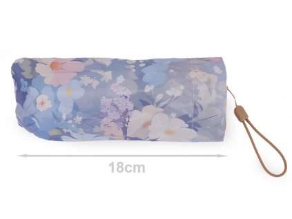 Dámský mini skládací deštník květy (Balení 1 ks, Varianta 1 modrá světlá)