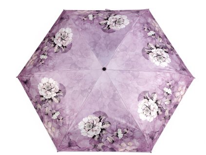 Dámský mini skládací deštník květy (Balení 1 ks, Varianta 1 fialová nejsvětlejší)