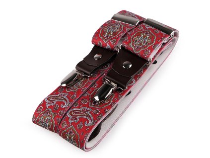 Šle s dvojitým zapínáním šíře 3,5 cm délka 120 cm (Balení 1 ks, Varianta 1 červená)