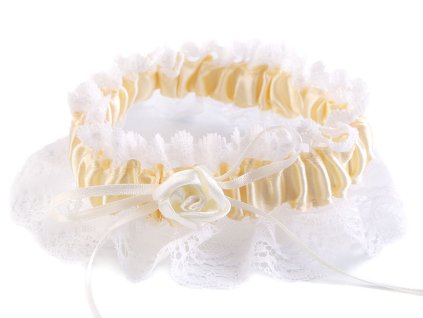 Svatební podvazek krajkový (Balení 1 ks, Varianta 3 bílá)