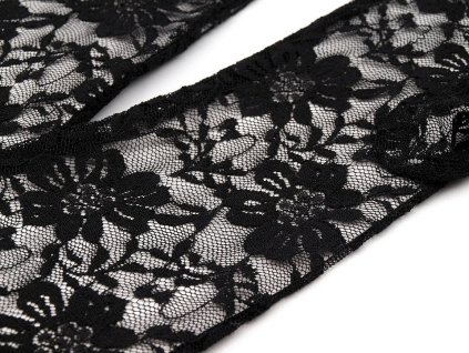 Dlouhé společenské rukavice krajkové (Balení 1 pár, Varianta černá)