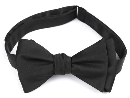 Vázací saténový motýlek (Balení 1 ks, Varianta černá)
