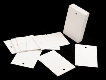 Papírová visačka / jmenovka 40x60 mm (Balení 300 ks, Varianta hnědá přírodní)