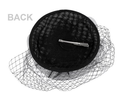 Fascinátor / klobouček květ s peřím a francouzským závojem (Balení 1 ks, Varianta 1 krémová světlá)