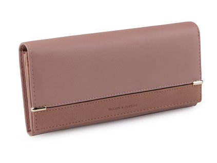 Dámská peněženka 9,5x18,5 cm (Balení 1 ks, Varianta 13 růžová prášková)