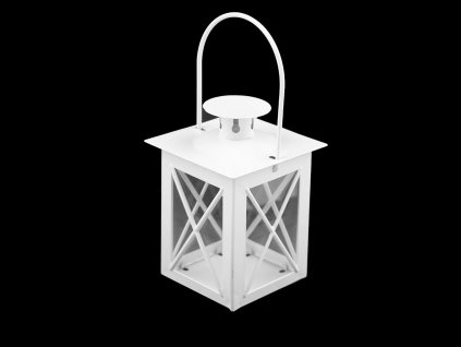 Kovová lucerna (Balení 1 ks, Varianta 2 bílá)