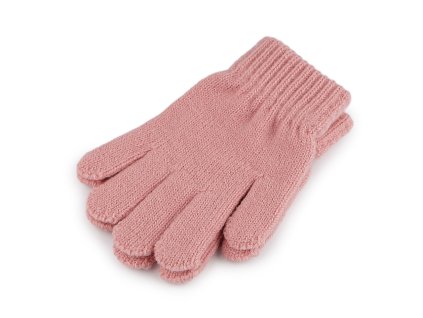 Dětské pletené rukavice (Balení 1 pár, Varianta 1 pudrová)