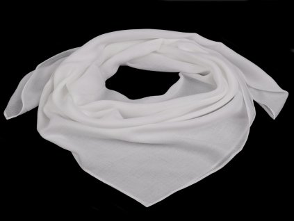 Šátek jednobarevný 90x90 cm (Balení 1 ks, Varianta 1 krémová nejsvět.)