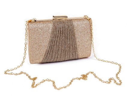 Kabelka - psaníčko s glitry (Balení 1 ks, Varianta 1 zlatá sv. zlatá)