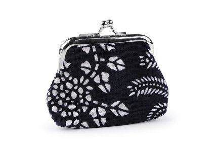 Malá peněženka / mincovka modrotisk, textilní (Balení 1 ks, Varianta modrá tmavá náhodný vzor)