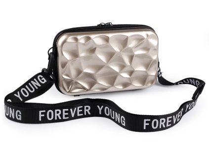 Dámská skořepinová kabelka / pouzdro crossbody s popruhem 18x11 cm (Balení 1 ks, Varianta 3 černá lesk)