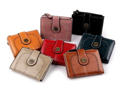 Dámská peněženka 9x12 cm (Balení 1 ks, Varianta 1 starorůžová sv.)