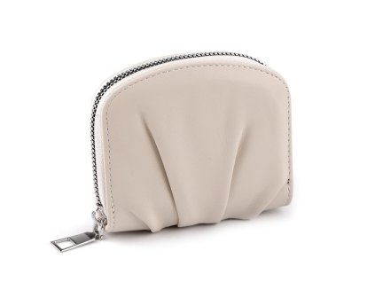 Dámská peněženka řasená 10x11 cm (Balení 1 ks, Varianta 1 béžová světlá)