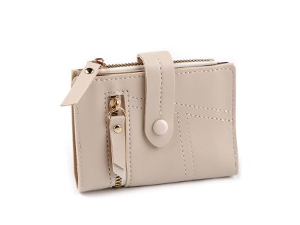 Dámská peněženka plochá 9x12 cm (Balení 1 ks, Varianta 1 béžová světlá)